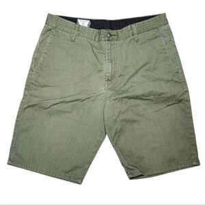 Olive Green Men's Volcom Shorts - Size 33